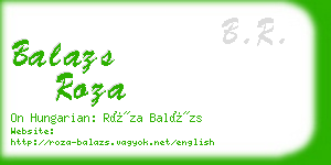 balazs roza business card